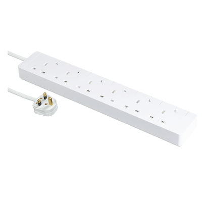 Schneider Trailing socket, AvatarOn, with individual switch, 6 gang, 3M, white